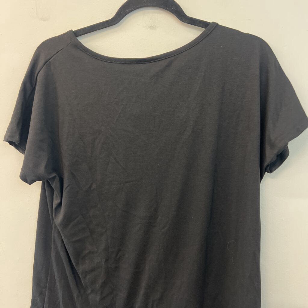 Black/ Blue Dragonfly Short Sleeve Top Medium