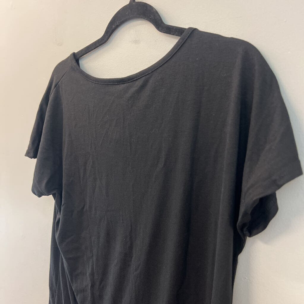 Black/ Blue Dragonfly Short Sleeve Top Medium