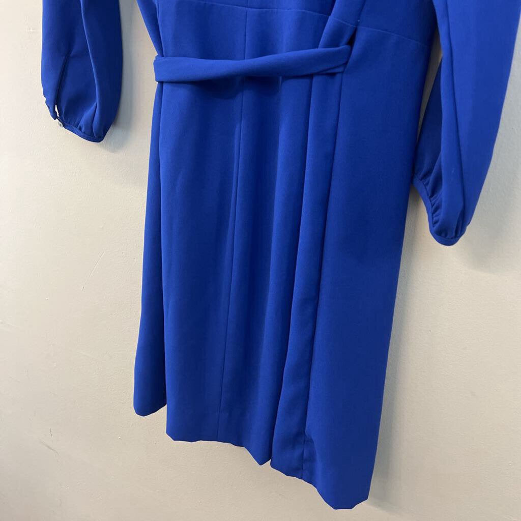 J Crew Royal Blue Long Sleeve Wrap Dress 2