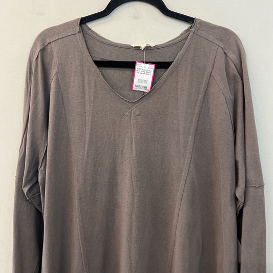 Easel Grey Long Sleeve Top Large