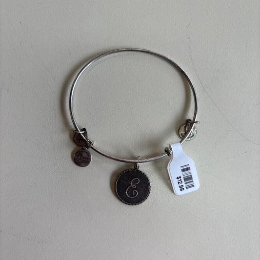 Alex and Ani Silver Letter E Bangle Charm Bracelet
