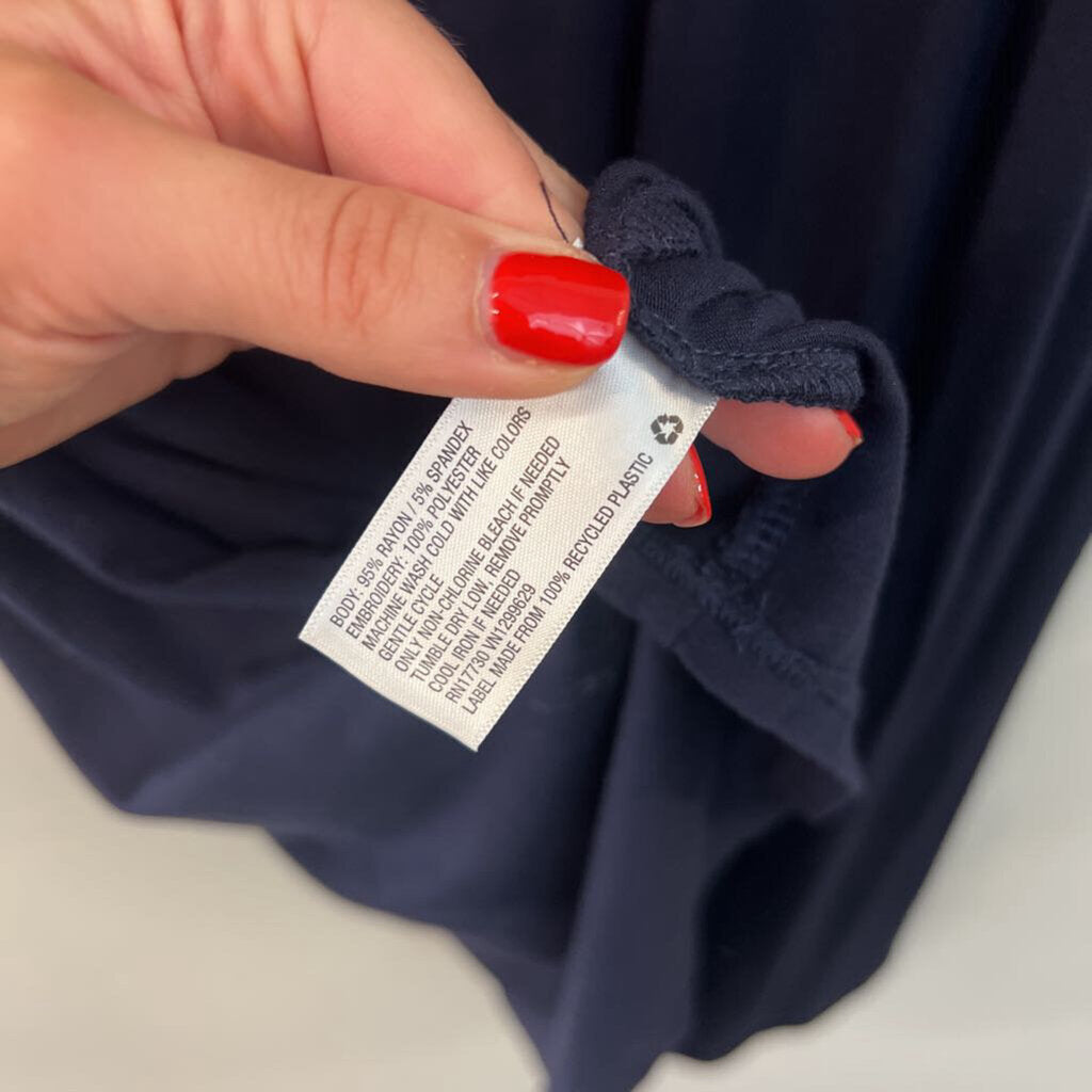 Knox Rose Navy Embroidered Top Tank Dress Medium