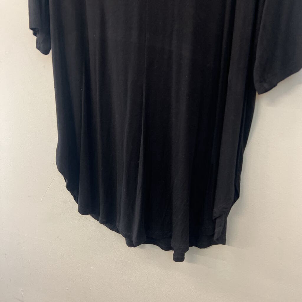 Torrid Super Soft Black Short Sleeve Mock Neck Top 2