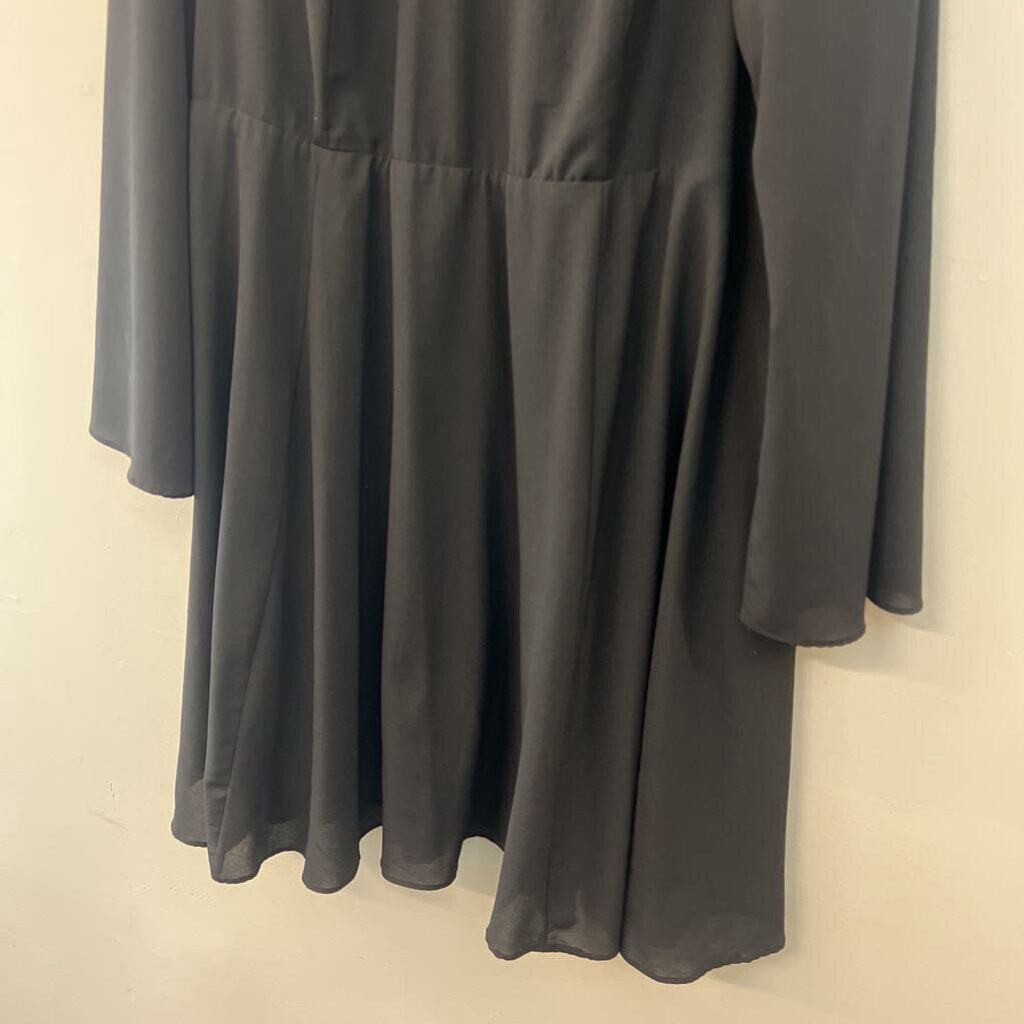 Torrid Black/ Multi Embroidered Top Long Sleeve Dress 22