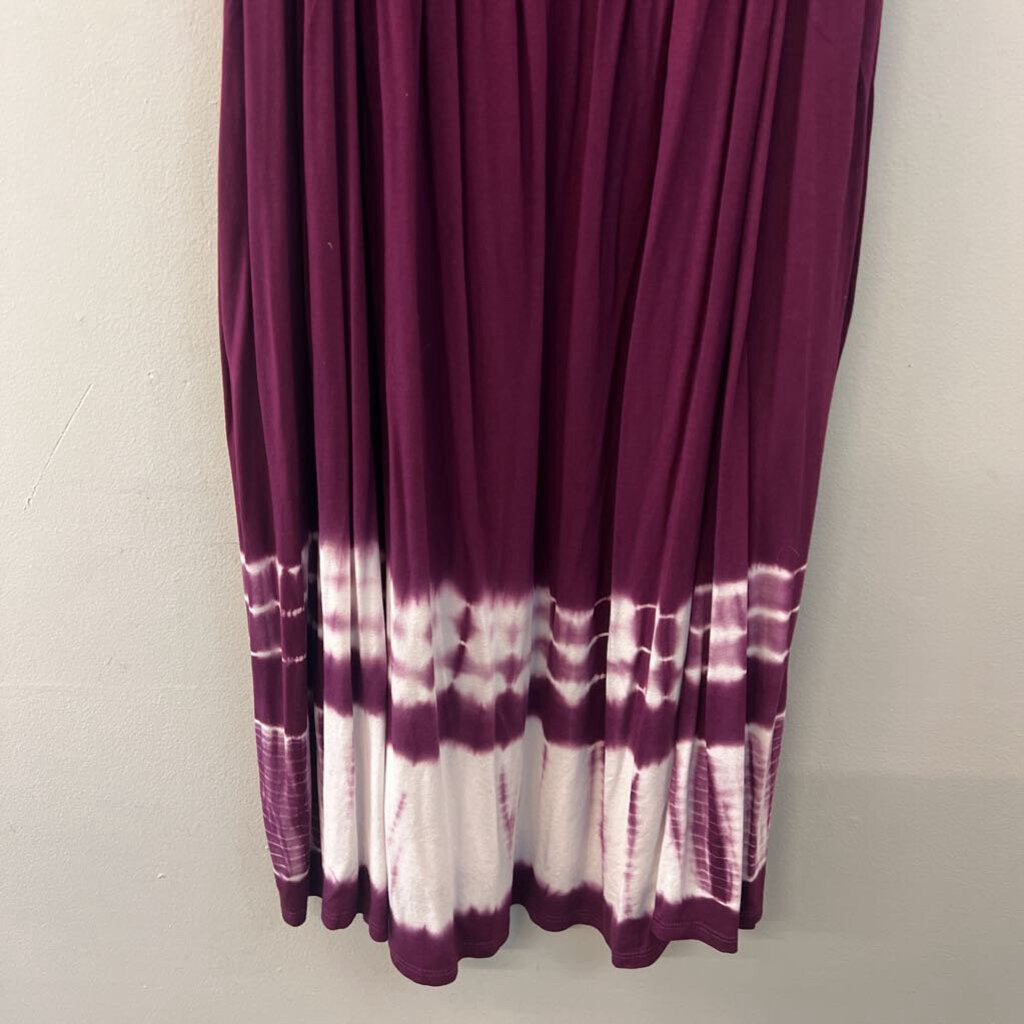 Lane Bryant Purple Tie Dye Hem Short Sleeve Dress 18/20