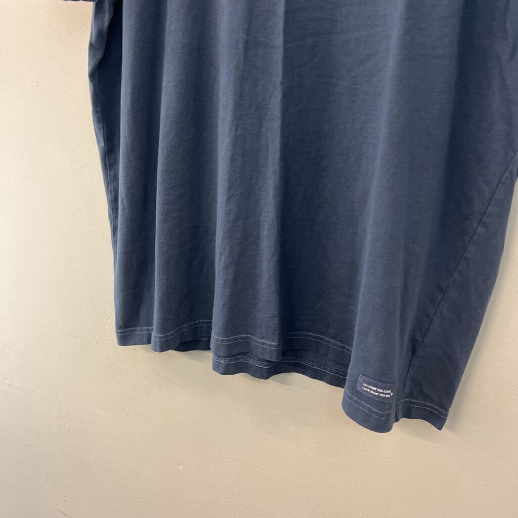 Life Is Good Blue/ White It's A Wonderful Life Short Sleeve Graphic Tee Large