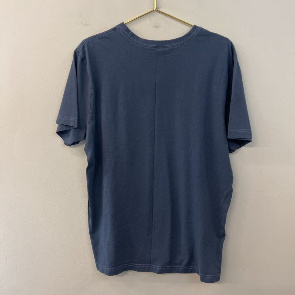 Life Is Good Blue/ White It's A Wonderful Life Short Sleeve Graphic Tee Large