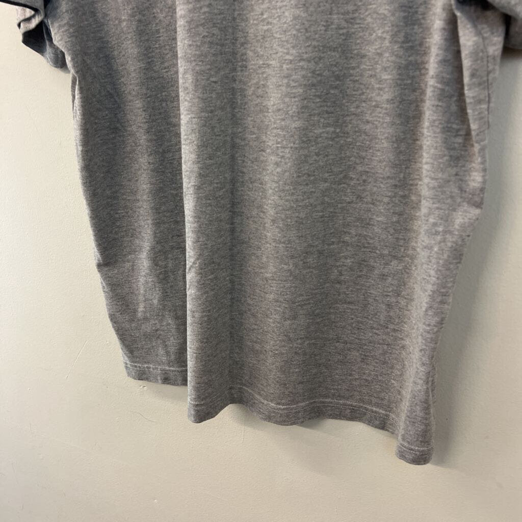 Life Is Good Grey Flag Short Sleeve Graphic Tee Large