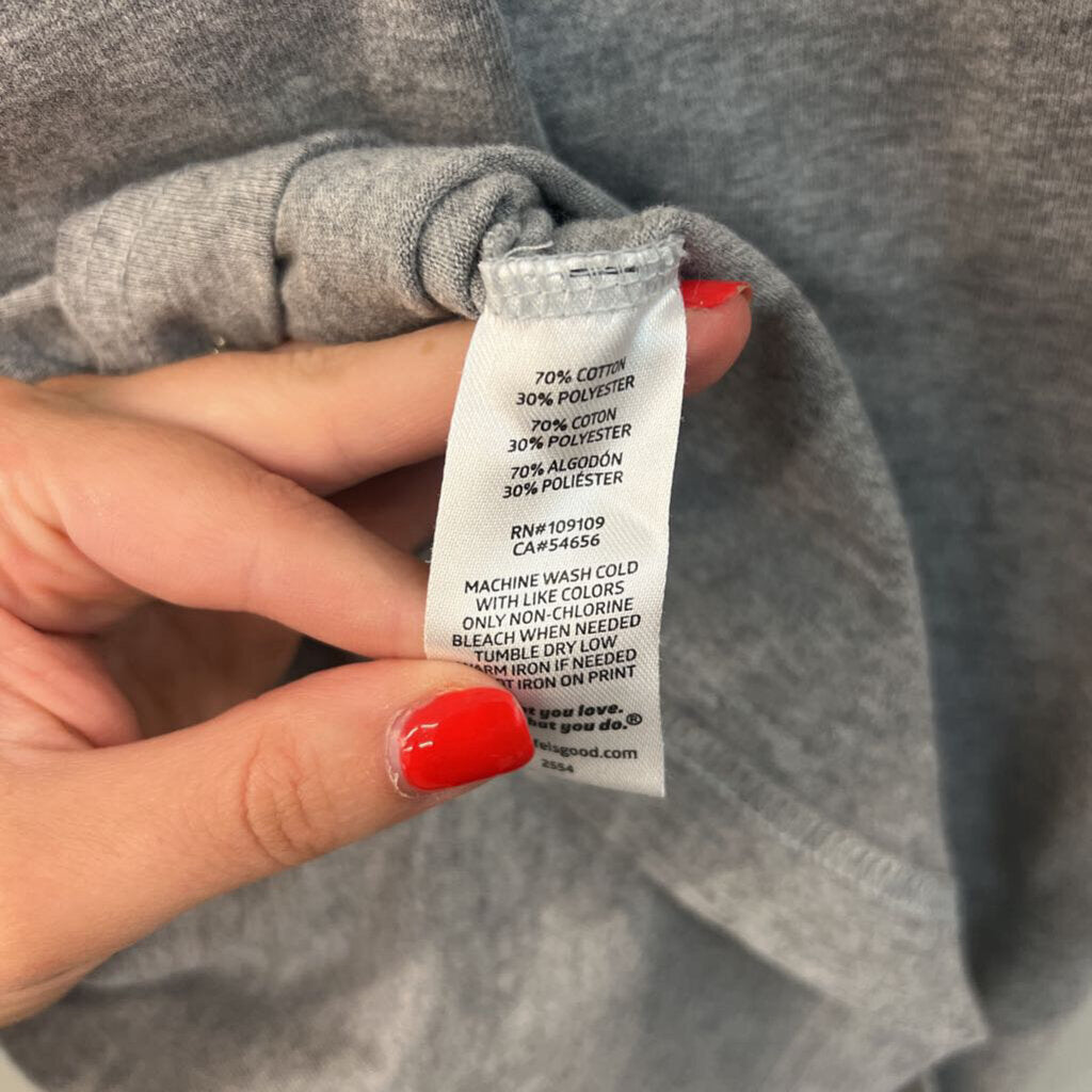 Life Is Good Grey Flag Short Sleeve Graphic Tee Large