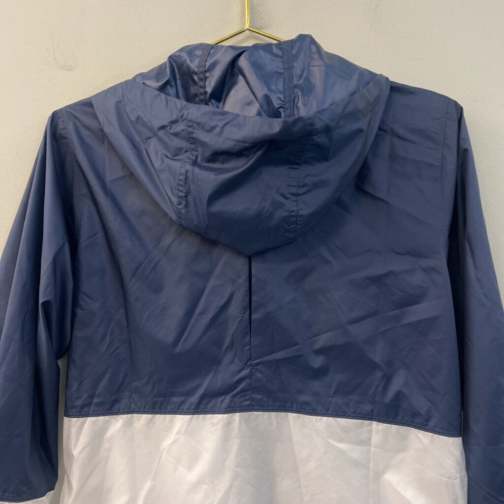 Columbia Navy/ White Hooded Windbreaker Jacket Small