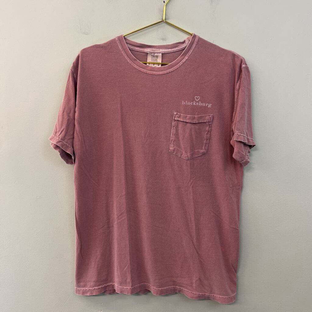 Comfort Colors Pink Blacksburg Short Sleeve Graphic Tee Medium
