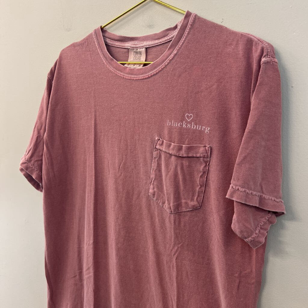 Comfort Colors Pink Blacksburg Short Sleeve Graphic Tee Medium