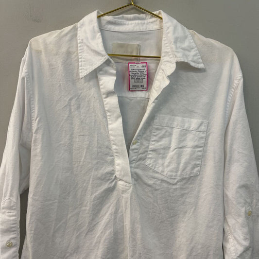 Citizens of Humanity White Long Sleeve Quarter Button Down Top Extra Small