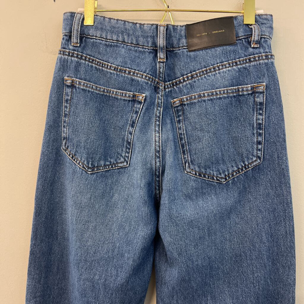 Jigsaw Medium Wash Wide Leg Jeans 26