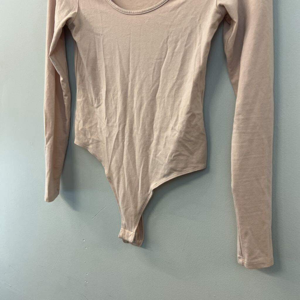 True Hues Blush Long Sleeve Bodysuit Extra Small