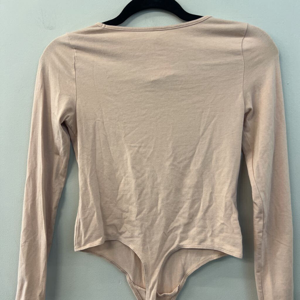 True Hues Blush Long Sleeve Bodysuit Extra Small
