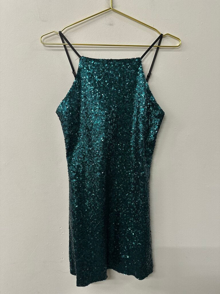 Lulus Green Sequin Short Formal Dress Extra Small