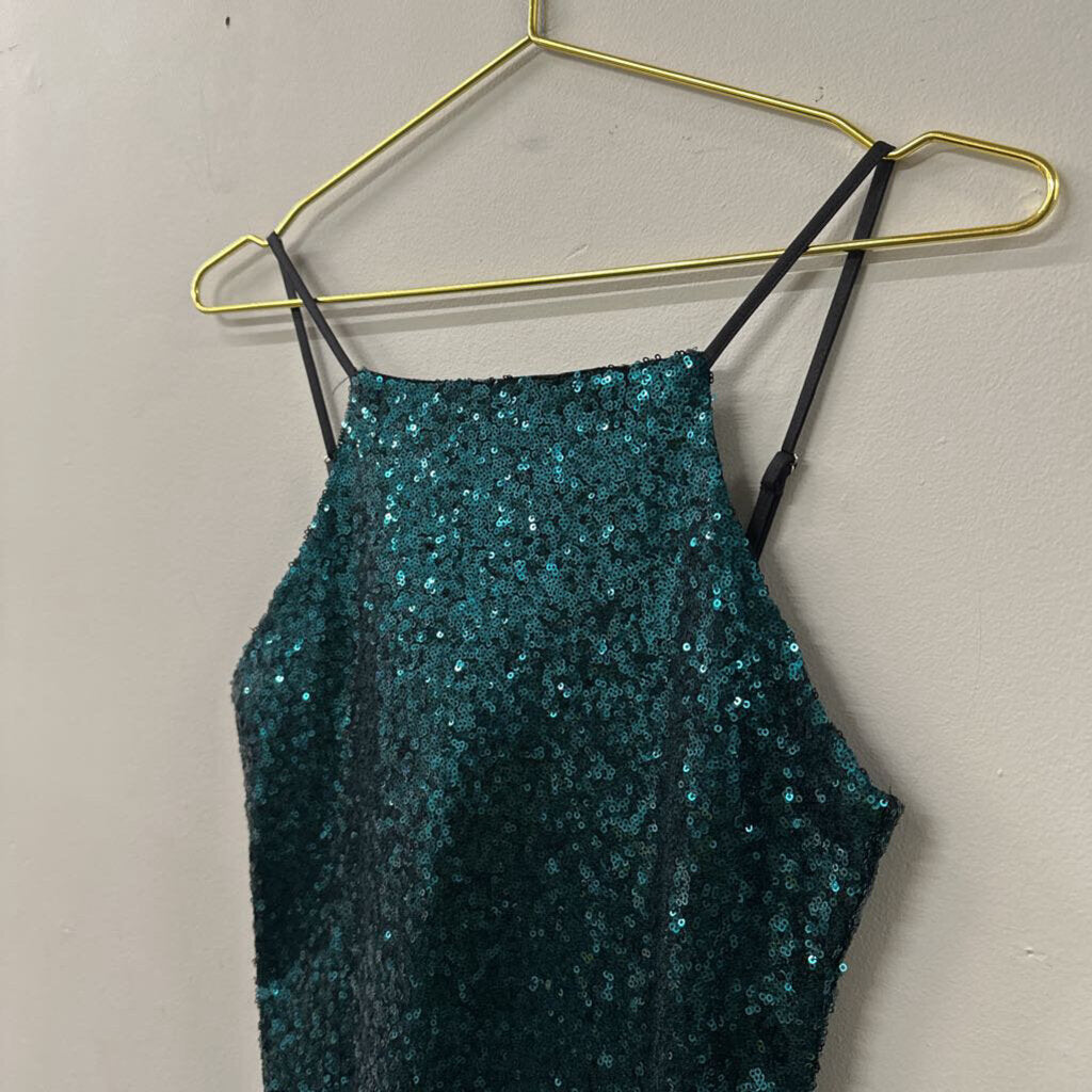 Lulus Green Sequin Short Formal Dress Extra Small