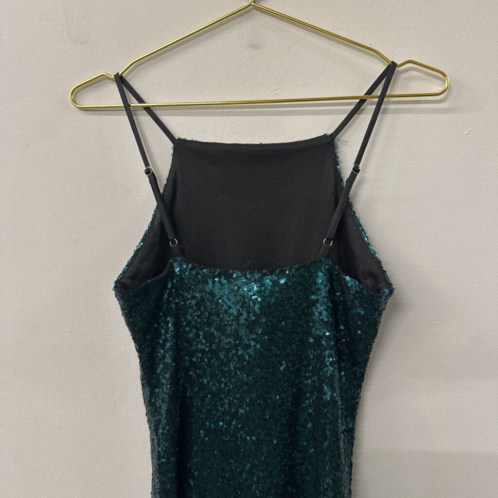 Lulus Green Sequin Short Formal Dress Extra Small