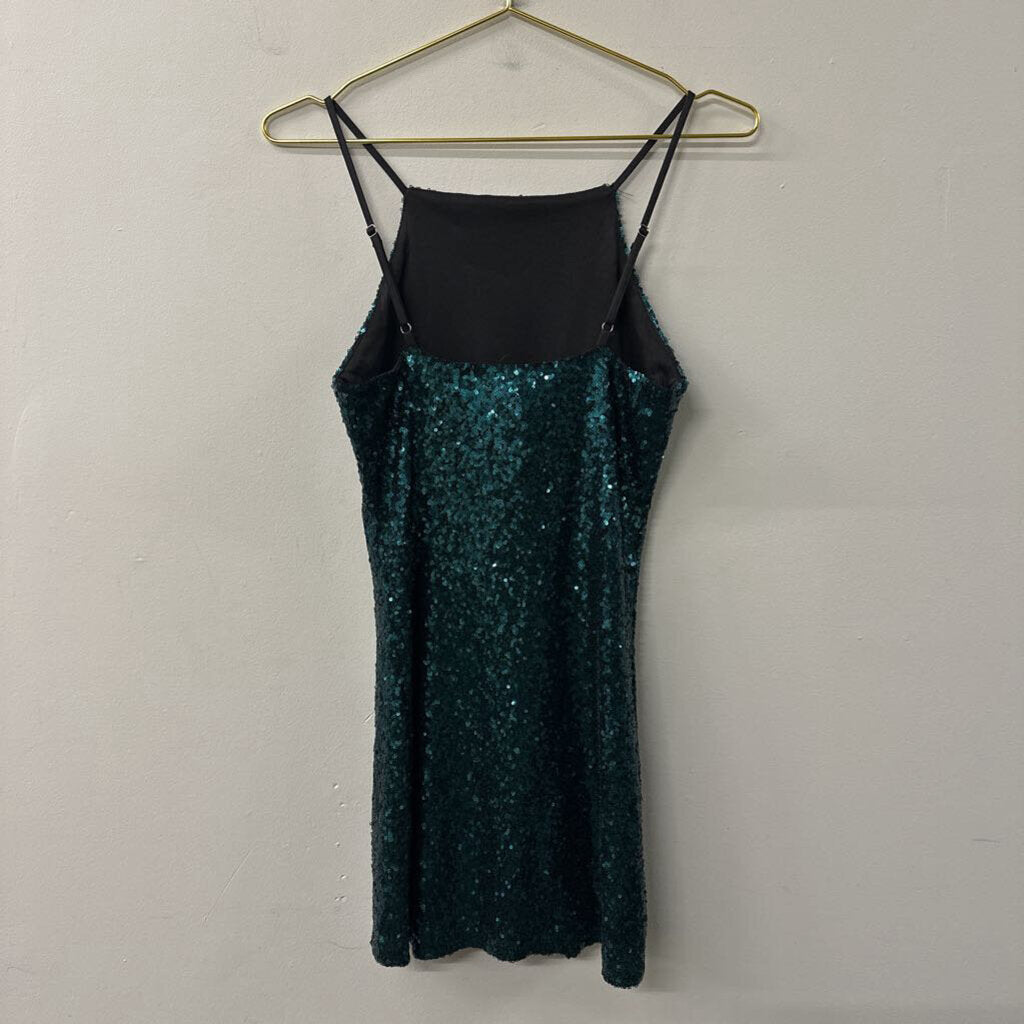 Lulus Green Sequin Short Formal Dress Extra Small