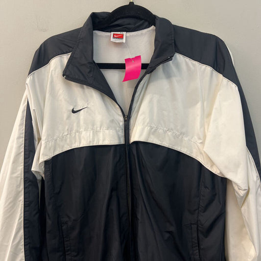 Nike Black/ White Long Sleeve Windbreaker Zip Up Jacket Extra Large