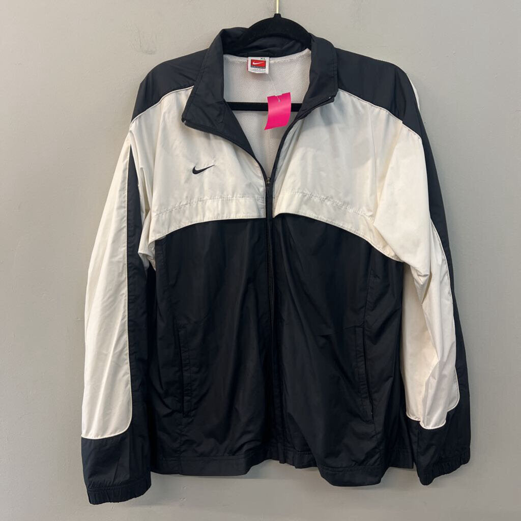 Nike Black/ White Long Sleeve Windbreaker Zip Up Jacket Extra Large