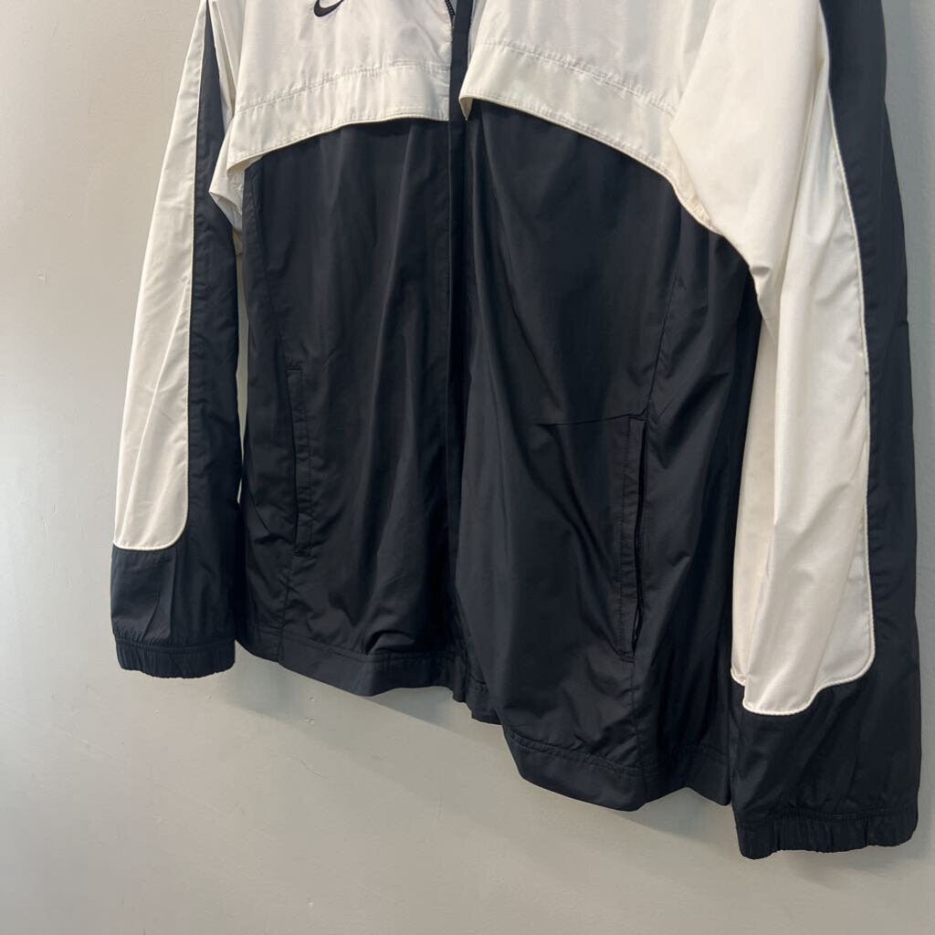 Nike Black/ White Long Sleeve Windbreaker Zip Up Jacket Extra Large