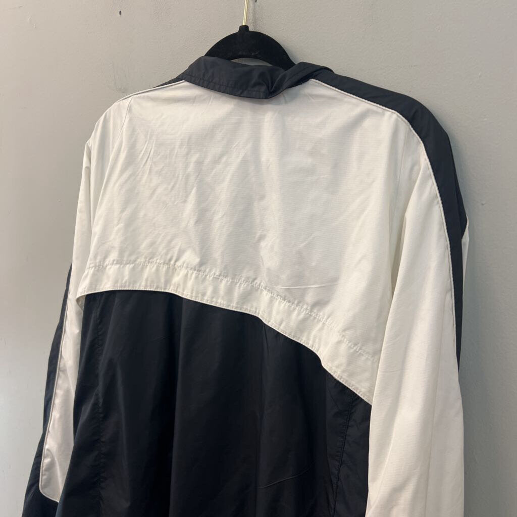 Nike Black/ White Long Sleeve Windbreaker Zip Up Jacket Extra Large