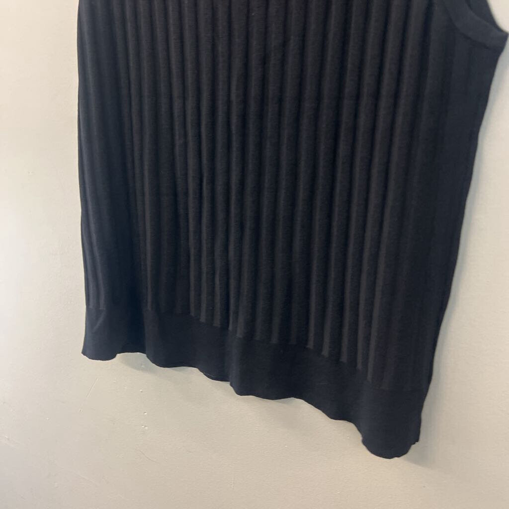 Linda Matthews Black Ribbed Tank Top 2X