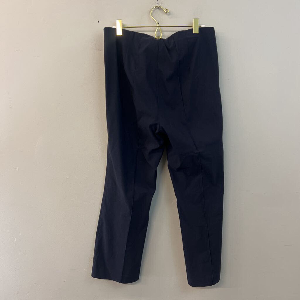 Robell Navy Straight Leg Pull On Pants 12