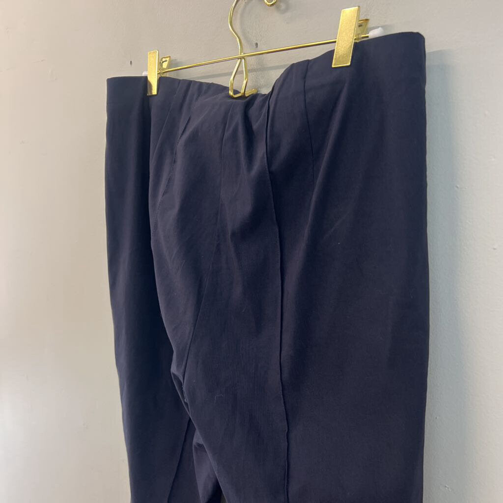 Robell Navy Straight Leg Pull On Pants 12