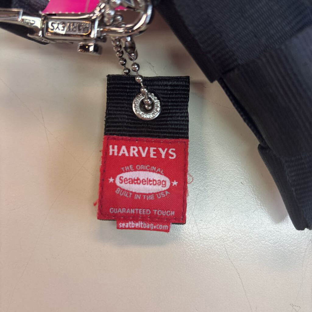 Harveys Black Seat Belt Woven Small Crossbody Purse