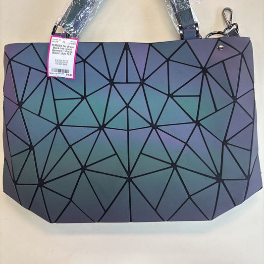 Black Iridescent Geometric Purse