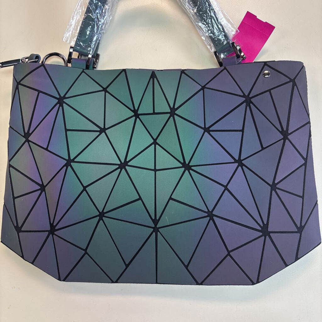 Black Iridescent Geometric Purse