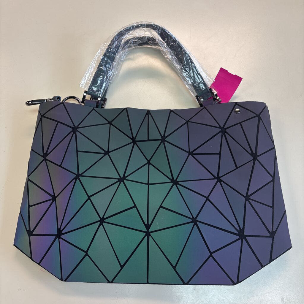 Black Iridescent Geometric Purse