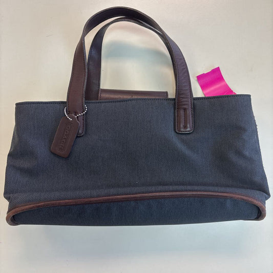 Coach Grey/ Brown Leather Rectangle Purse