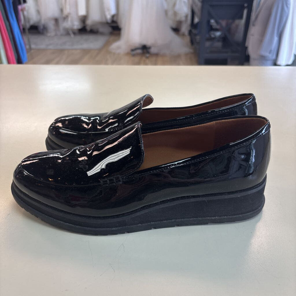 Sarto Black Patent Leather Loafers 9