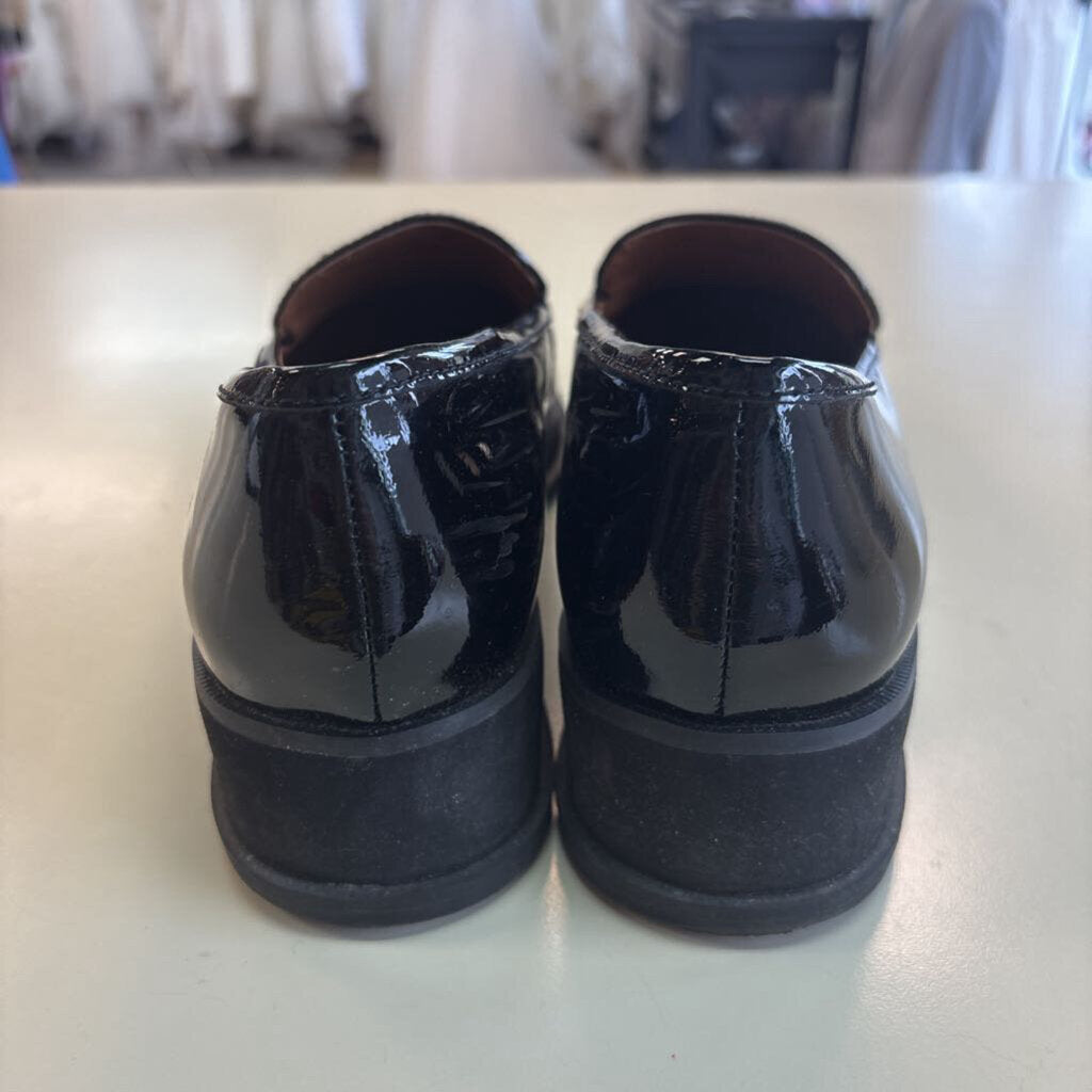 Sarto Black Patent Leather Loafers 9