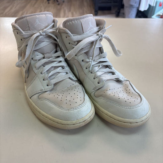 Nike Air Jordan 1 Mid Light Tank/ White Sneakers 8
