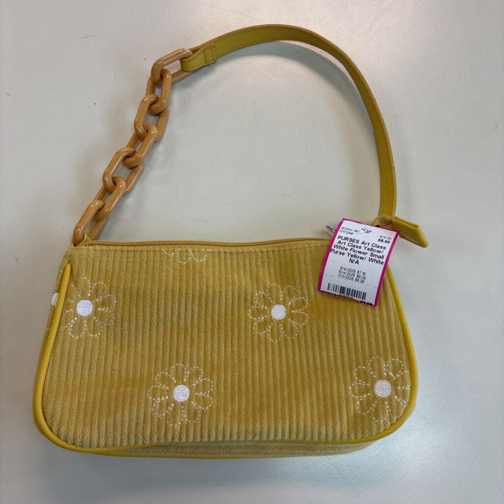 Art Class Yellow/ White Flower Small Purse