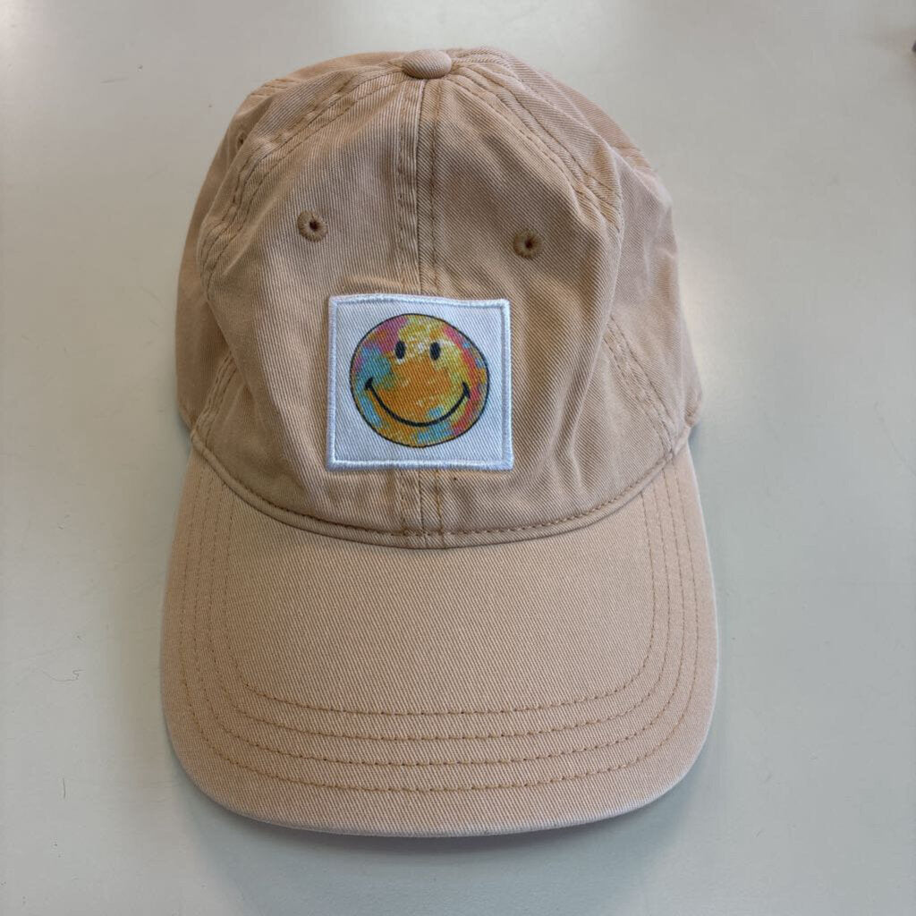 Aerie Light Brown Tie Dye Smiley Baseball Hat