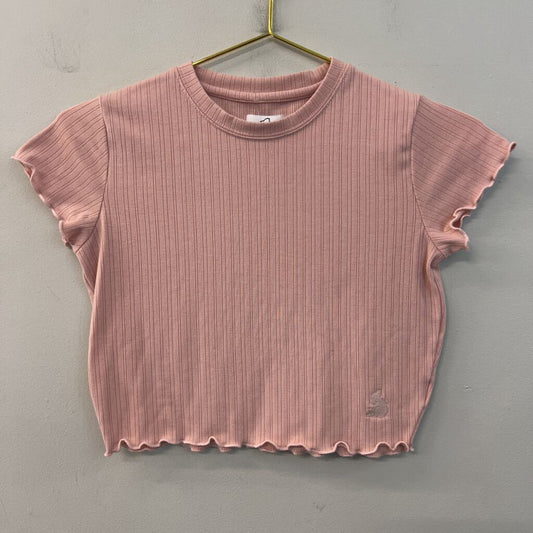 Pink Short Sleeve Crop Top Extra Small
