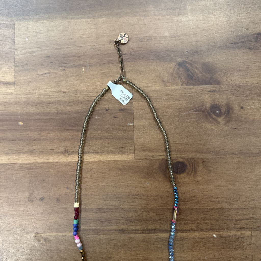 Soft Surroundings Blue/ Multi Beaded Tassel Long Necklace