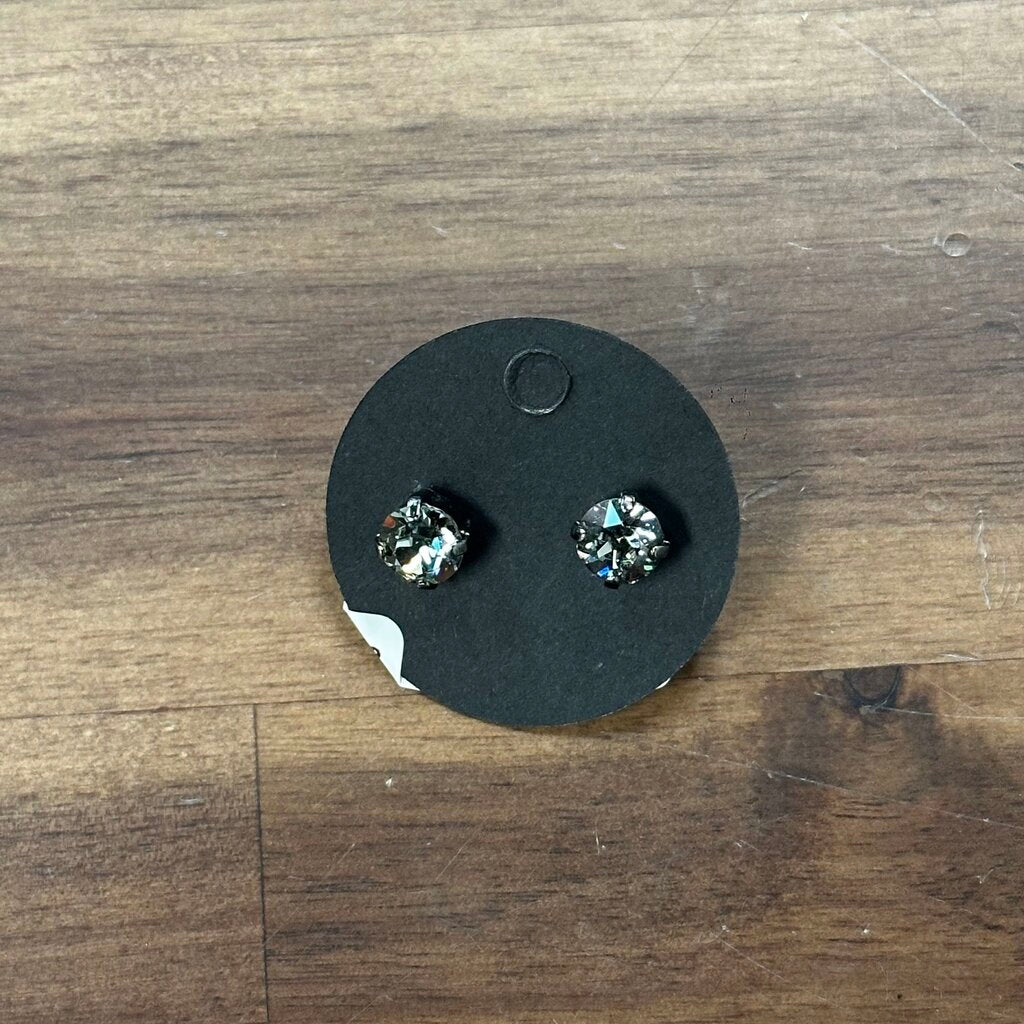 Grey Stone Stud Earrings