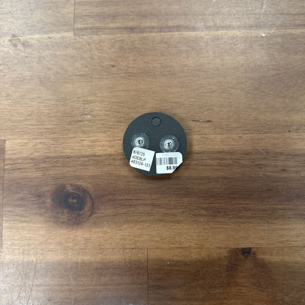 Grey Stone Stud Earrings