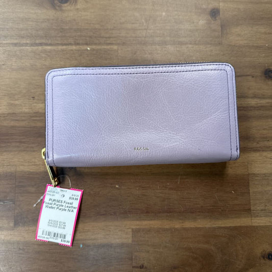Fossil Purple Leather Wallet