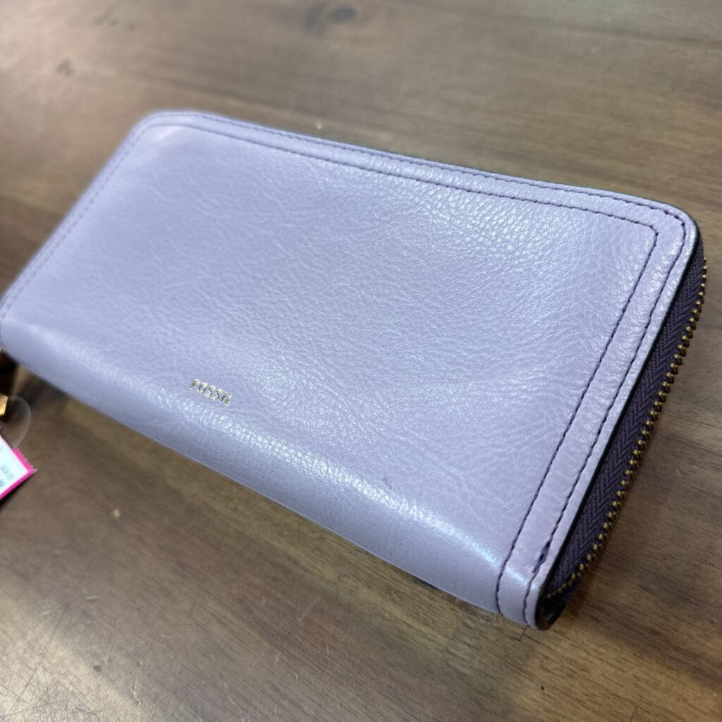 Fossil Purple Leather Wallet