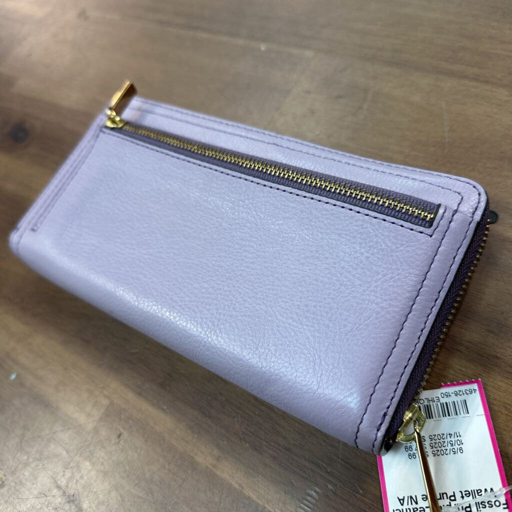 Fossil Purple Leather Wallet