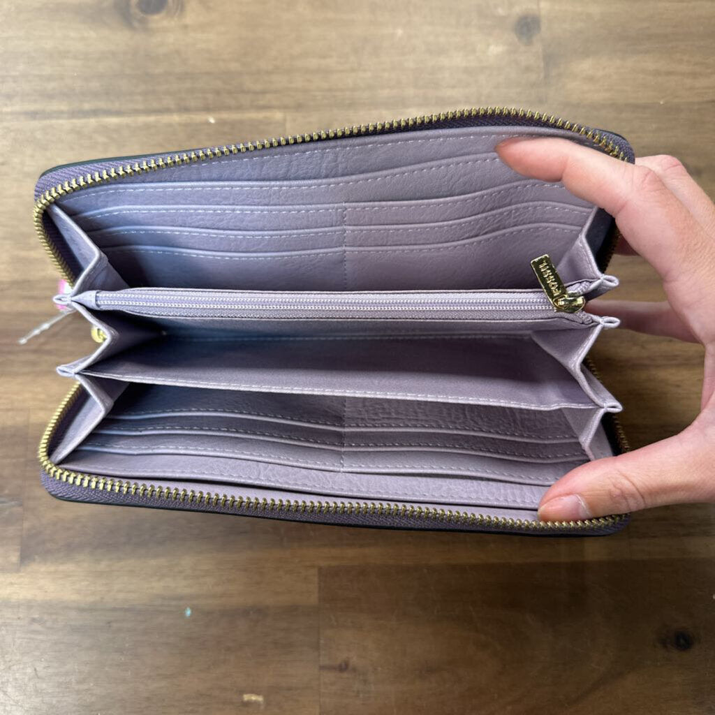 Fossil Purple Leather Wallet
