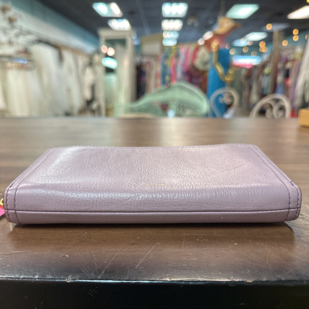 Fossil Purple Leather Wallet